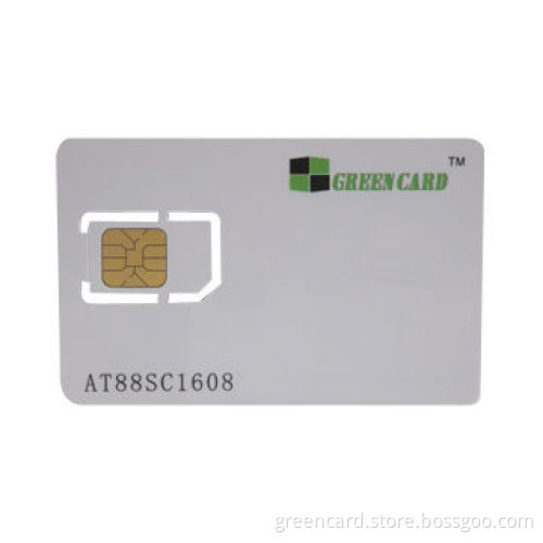 Contact Card, Equipped with ISO7816 Protocol and Glossy or Matte Surface, Made of PVC